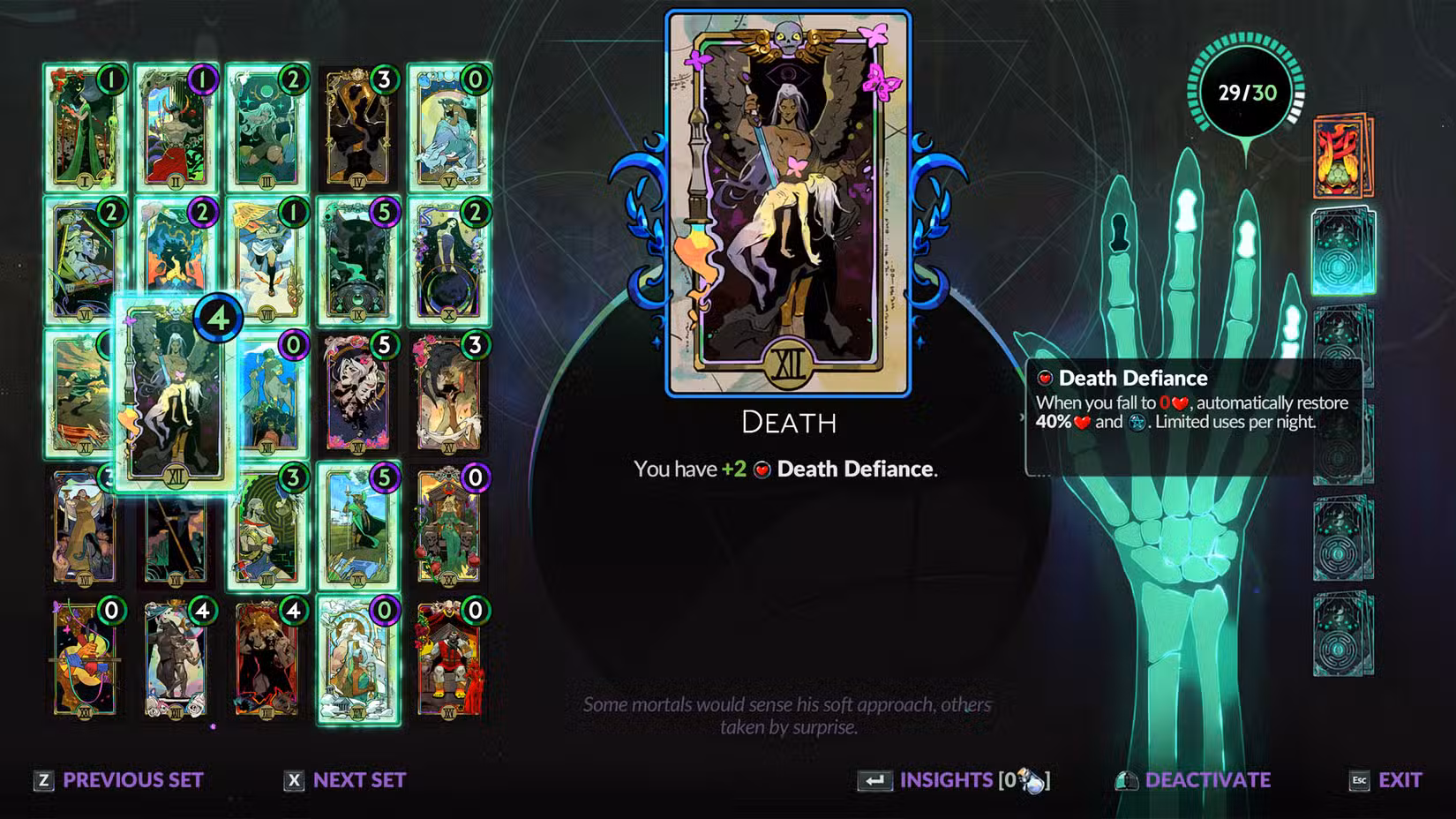 Hades 2: tutte le Carte Arcane - nomi, effetti, costi in presa e come sbloccarle